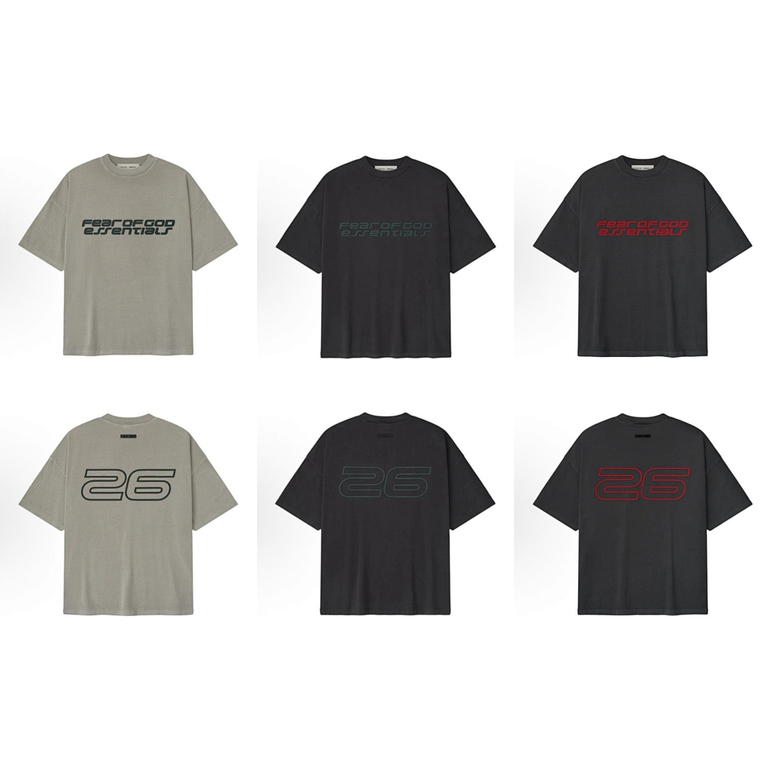Essentials 128 FW26 Holiday 2026 90'S SHORT SLEEVE TEE T : Iron Ink Grey Black Smoke Mist XS-XL