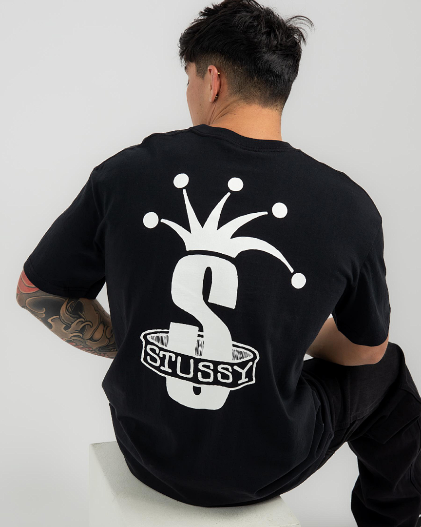 Stussy 118 Stu FW24 CROWN BAND S LOGO TEE Print Short Sleeve T Black White M L - Image 23