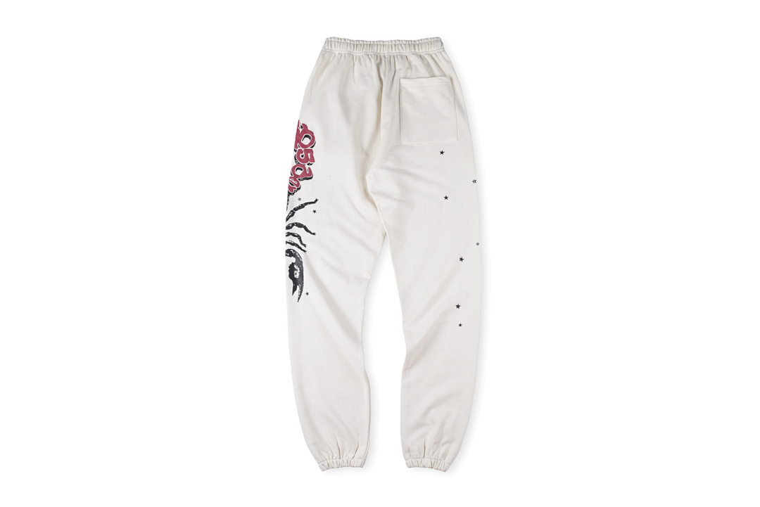 Sp5der 248 Sp5Der 555 Print Mens Womens Wide Ins Long White S-XL - Image 3