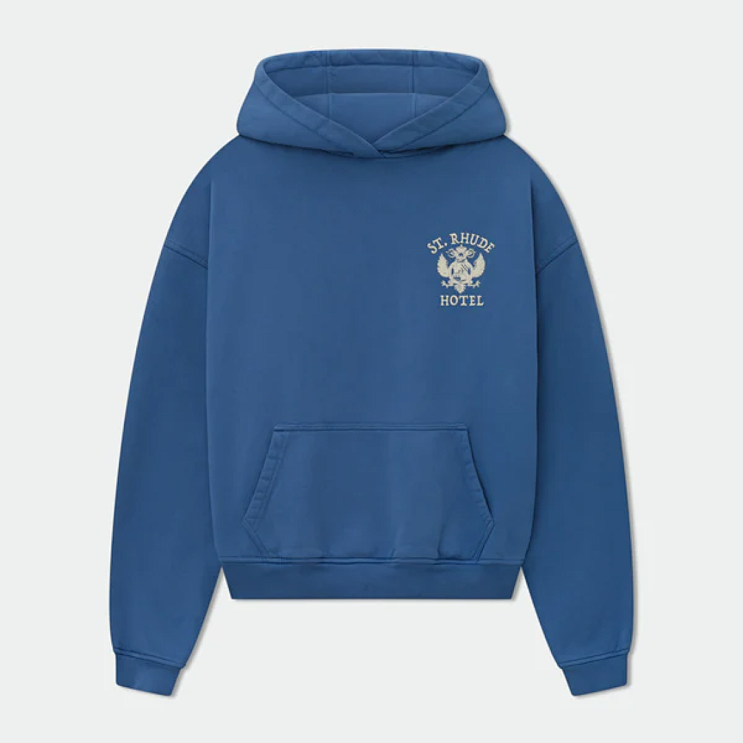 On Running ON SALE118 ST. RHUDE SEAL HOODIE Big Classic Print Short Wide BOXY Version Model : Blue S M L - Image 14
