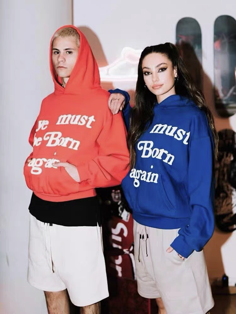 Unbranded 218 CPFM YE MUST BE BORN AGAIN HOODIE Velvet : Black Brown Dark Grey Ink Green Color Blue Yellow Bright Red Orange Purple S M L - Image 11