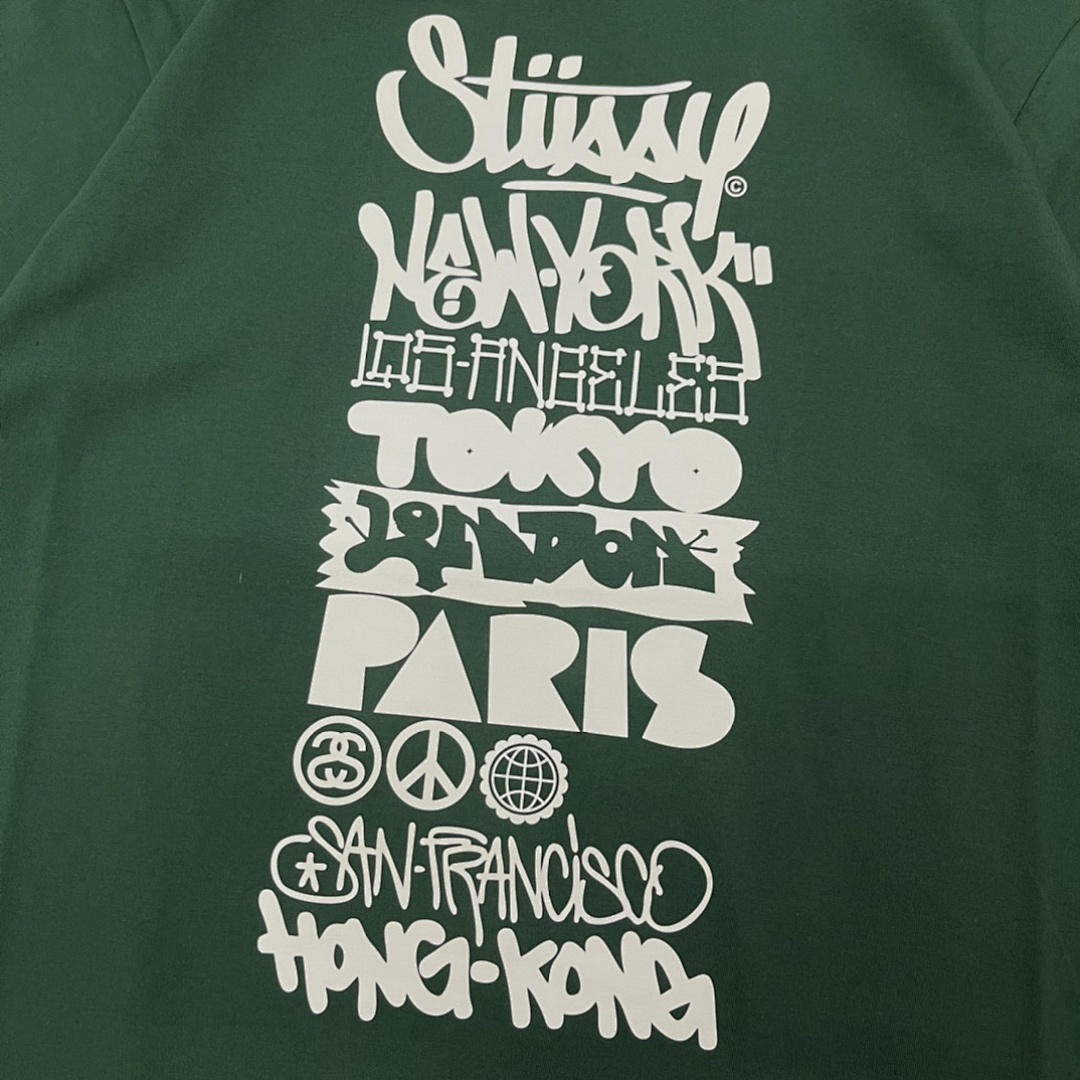 Stussy 108 Stu City Short Sleeve T : Black White Green Pink Apricot S Ｍ L XL XXL - Image 9