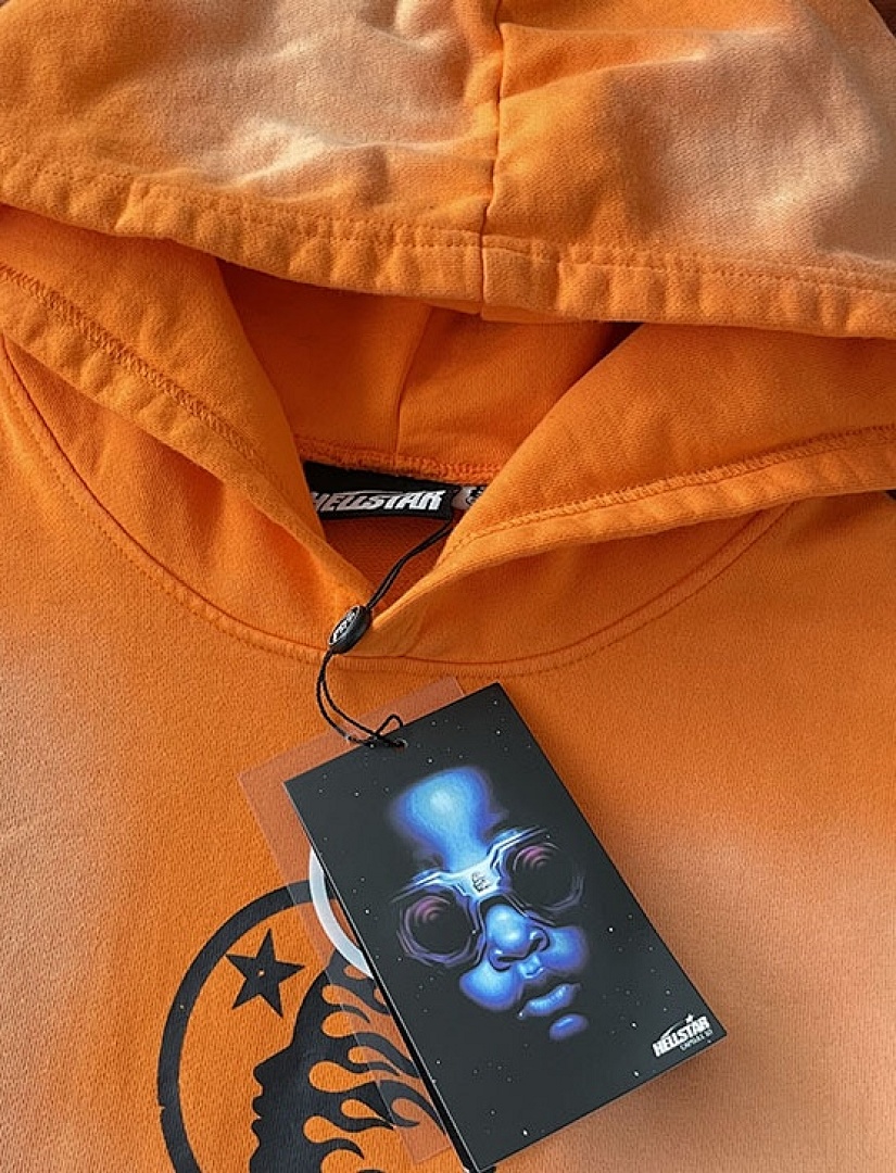 Hellstar 258 Hellstar Fire Orange Hoodie Pants Water S-M-L-XL - Image 6