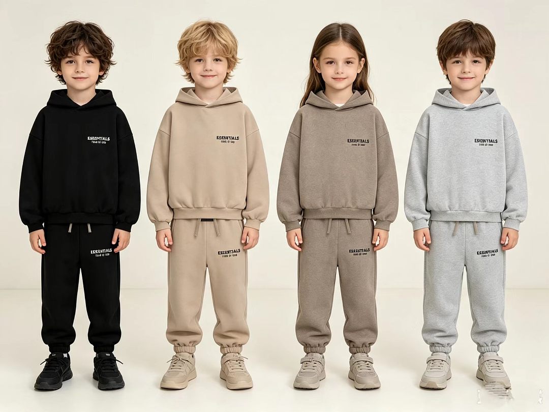 Essentials 158 Kids Ess FALL24 HOLIDAY Gum Velvet : Dark Mist Grey Light Black Desert Gold Brown 4/5 6/7 8 10 12 14/16 - Image 58
