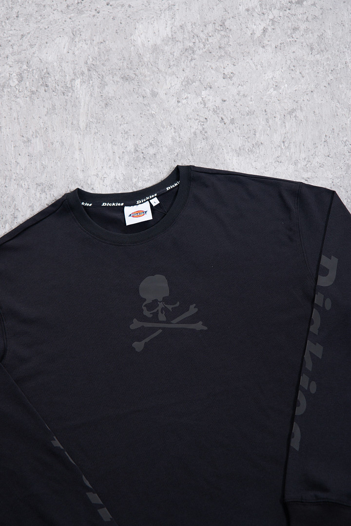 Unbranded 128 MMJ Collab Dickies Top Long Sleeve T : Black Print White S-XL - Image 6