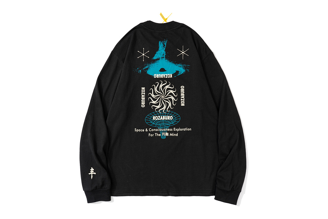 Off-White 108 Kozaburo Triple Wind Print Long Sleeve T Blue Light Black Off White S-XL 3231# - Image 4