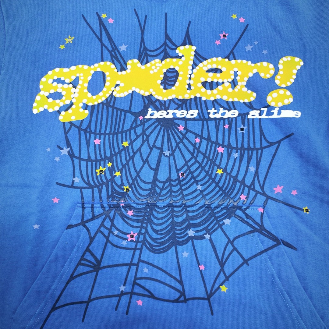 Sp5der FW23 HOODIE Mens Womens Top Blue : S-XXL - Image 11