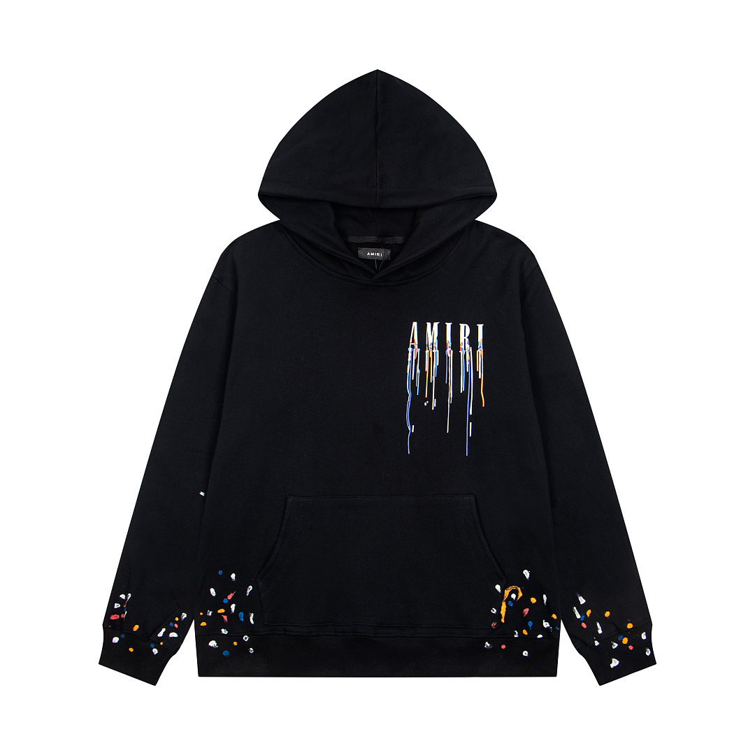 AMIRI 218 Wide Version Model Long Sleeve Black White S M L XL 605# - Image 3