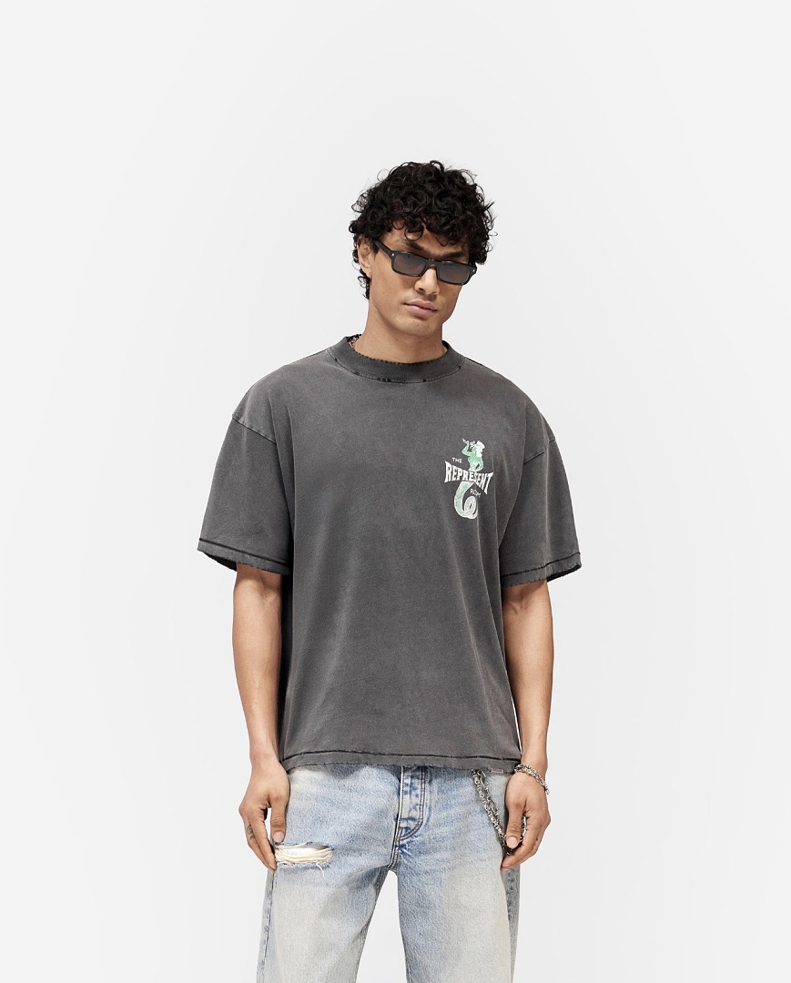 Represent New High Mens Womens Top Wide Short Sleeve : S M L XL Water (Black) - Image 26