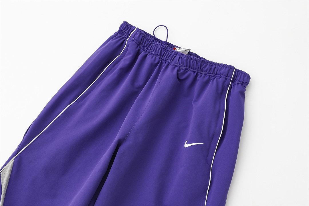 Balenciaga 378 Collab SS25 WEEK4 Track Pants Embroidered Logo Long : Black Purple :S-XL - Image 28