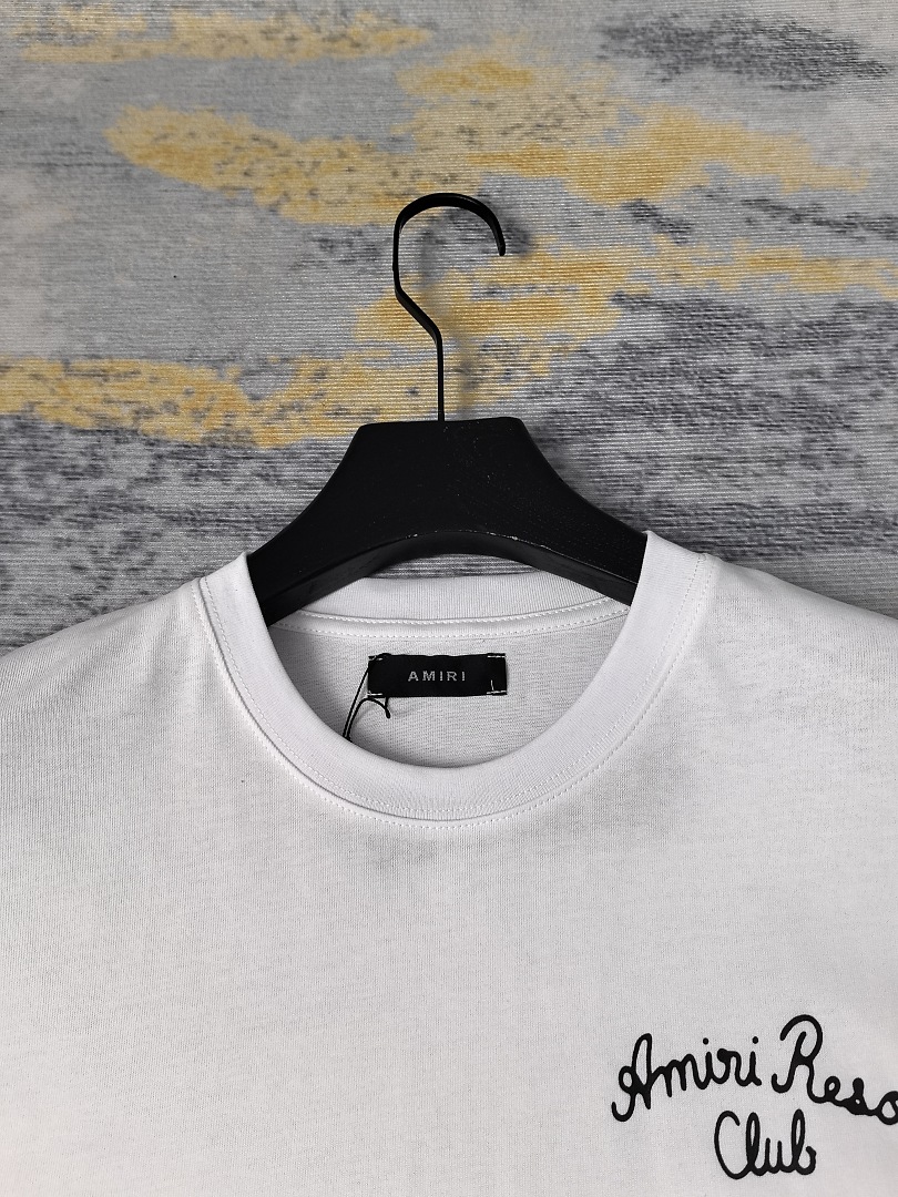 AMIRI 118 26Ss New Logo Print Short Sleeve T Black White S M L XL 9925# - Image 25
