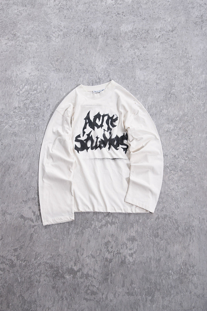 Acne Studios 158 AC Summer Gum Long Sleeve : White Black S-XL 3386 Small - Image 5