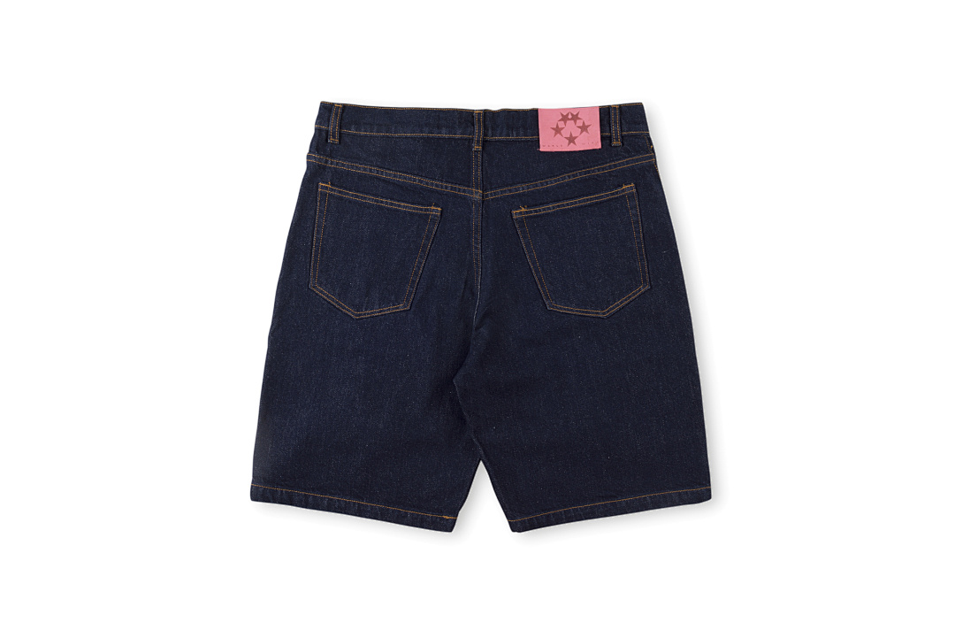 Sp5der 298 Sp5Der 555555 Denim Shorts Mens Womens Short White Blue S-XL - Image 5