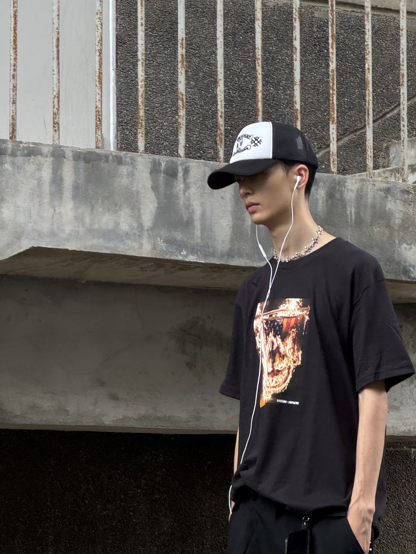 Supreme 148 SPITFIRE FLAG TEE Fire Flame T S-XL (Black) - Image 27