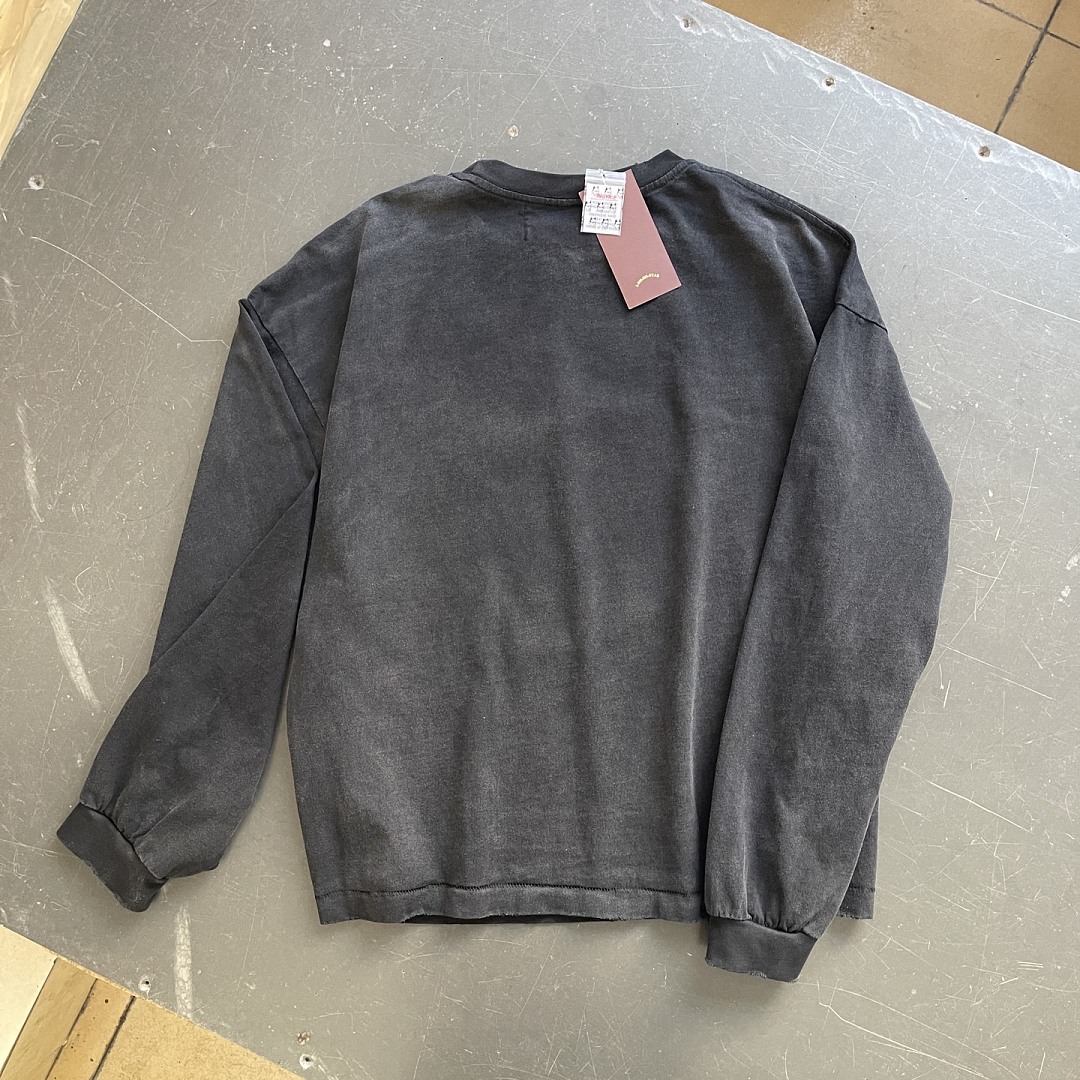 Unbranded 138 Paly Hollywood Long Sleeve T Washed Black S M L - Image 6