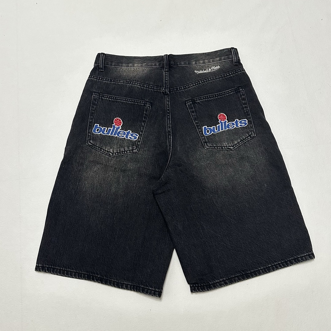 Supreme 358 Mitchell & Ness SS26 Bullets Baggy Denim Short - Image 5