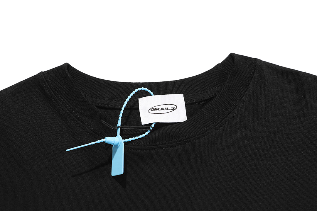 Unbranded 98 Grailz Limited Exclusive Label Logo Print Wide Short Sleeve T Black White 1 2 3 G167# - Image 4