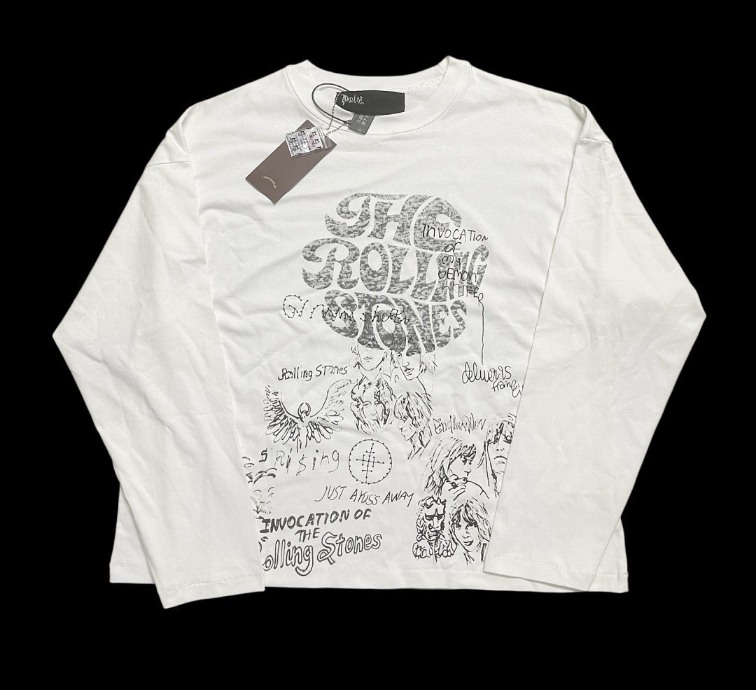 Off-White 128 Paly Hollywood × The Rolling Stones Collab Long Sleeve T : Off White S M L - Image 4