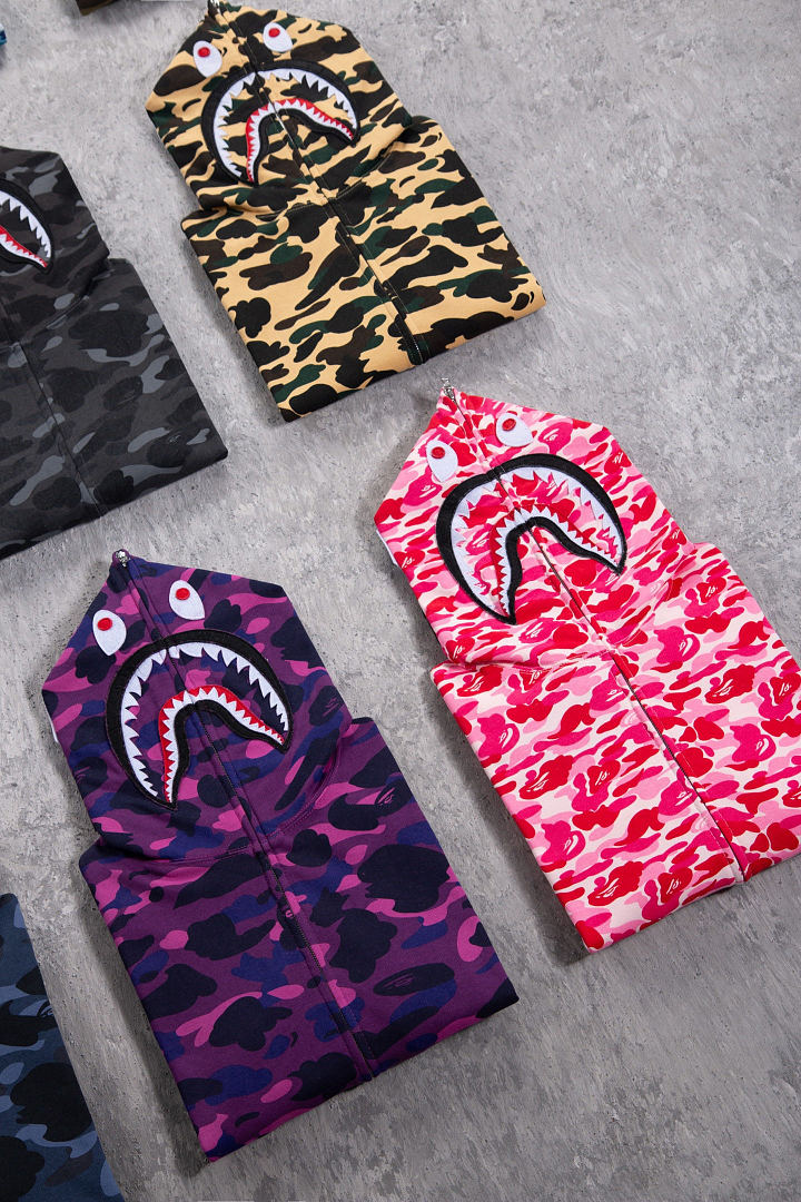 Bape 438 : Green Camo Red Yellow Purple Pink Blue Grey White Black S-XL - Image 62