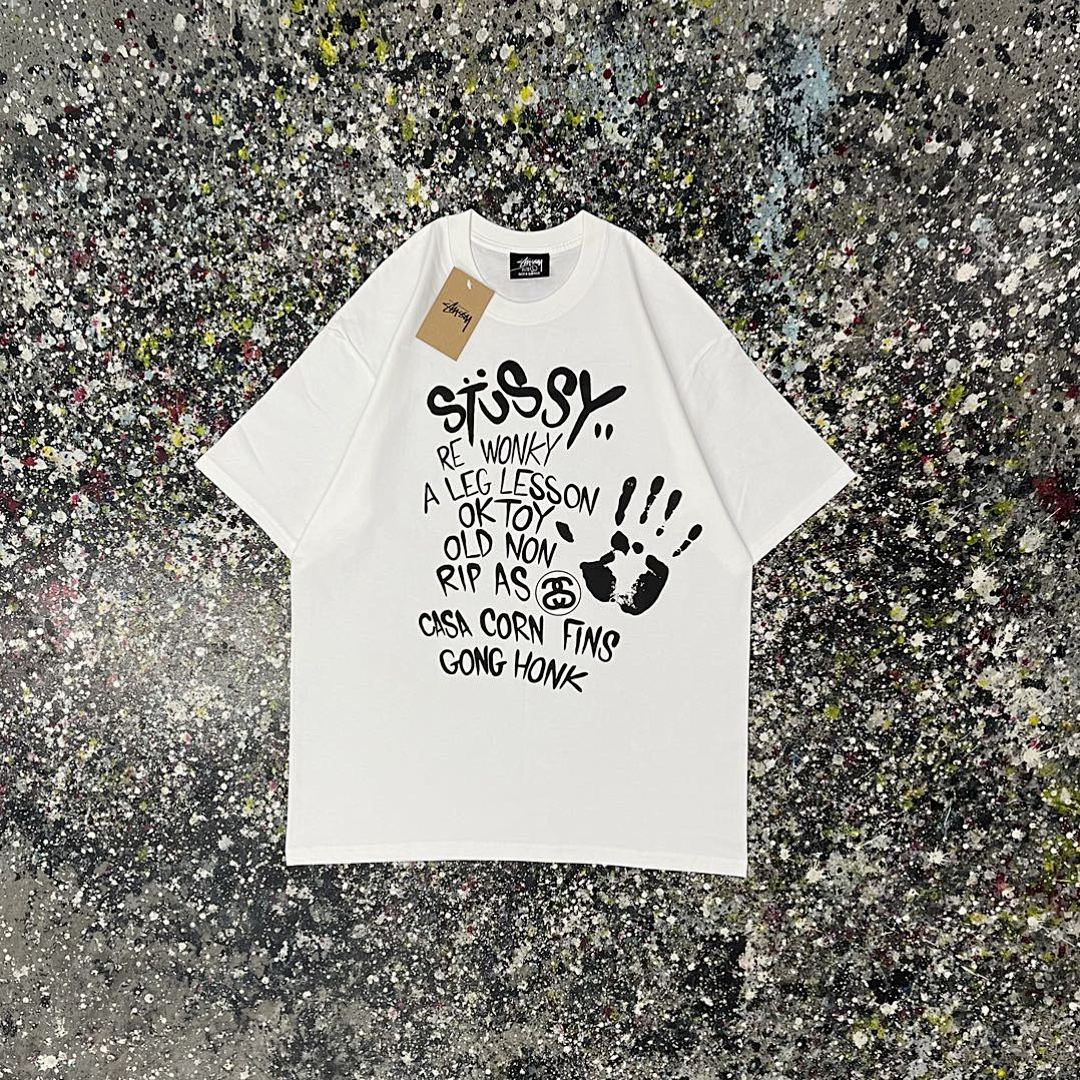 Stussy 108 Stu Print Short Sleeve T : Black White S Ｍ L XL XXL - Image 7