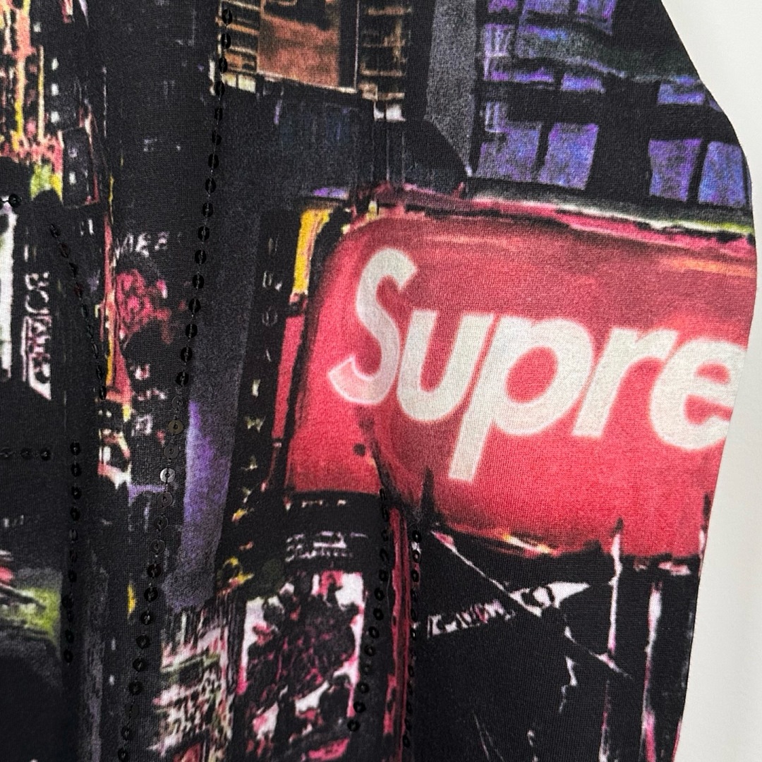 Supreme 298 SS25 SKYLINE SEQUIN L/S TOP Sky Stitching Long Sleeve Black Blue S-XL - Image 22