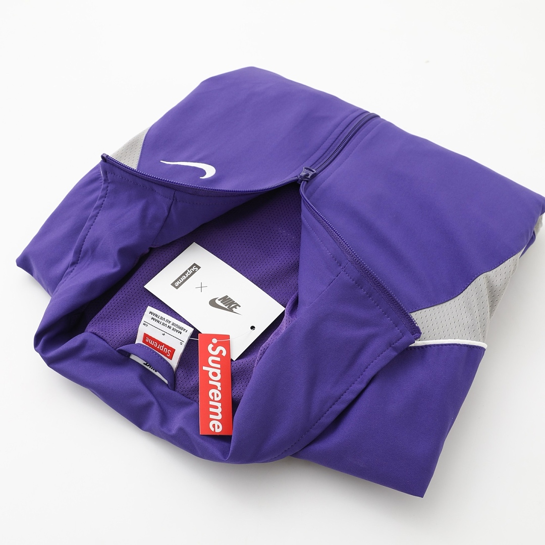 Balenciaga 398 Collab SS25 WEEK4 Track Jacket Sleeve Embroidered Logo : Black Purple :S-XL - Image 26