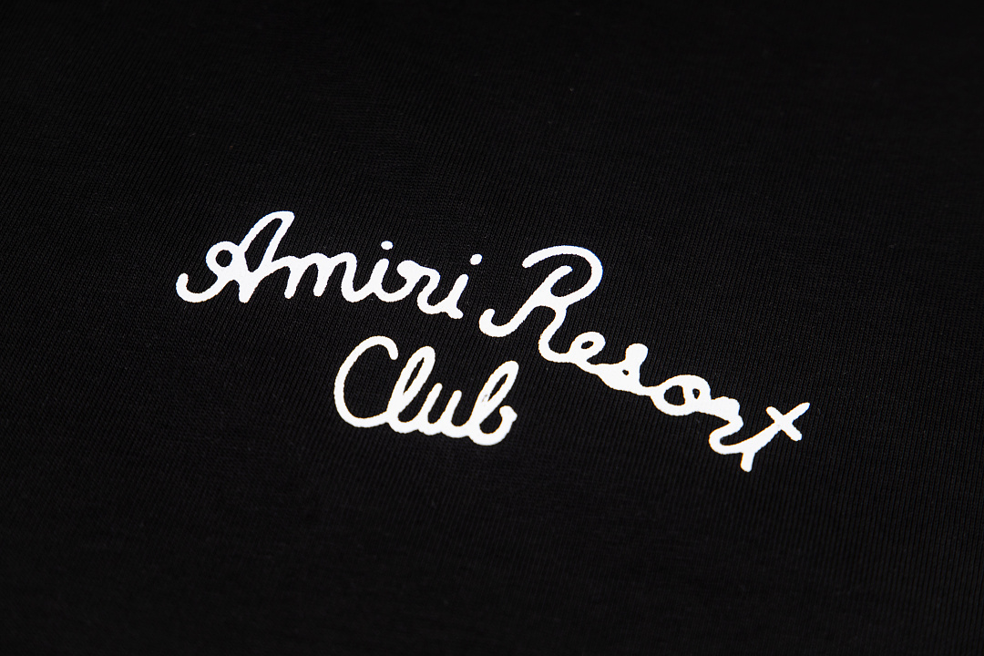 AMIRI 118 26Ss New Logo Print Short Sleeve T Black White S M L XL 9925# - Image 7