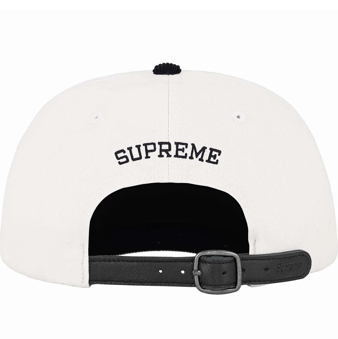 Supreme 118 Sup 24SS 2-TONE S LOGO 6-PANEL Embroidered Leather Buckle Water (Blue White Black Red) - Image 9
