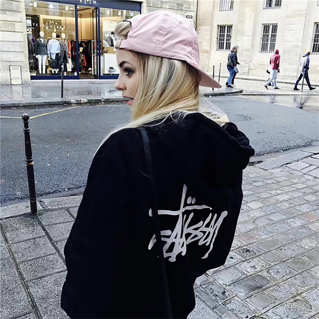 On Running ON SALE118 Stu FW24 BASIC STÜSSY HOODIE Off White Black Light Grey Purple Color Blue Apricot Green S M L - Image 38