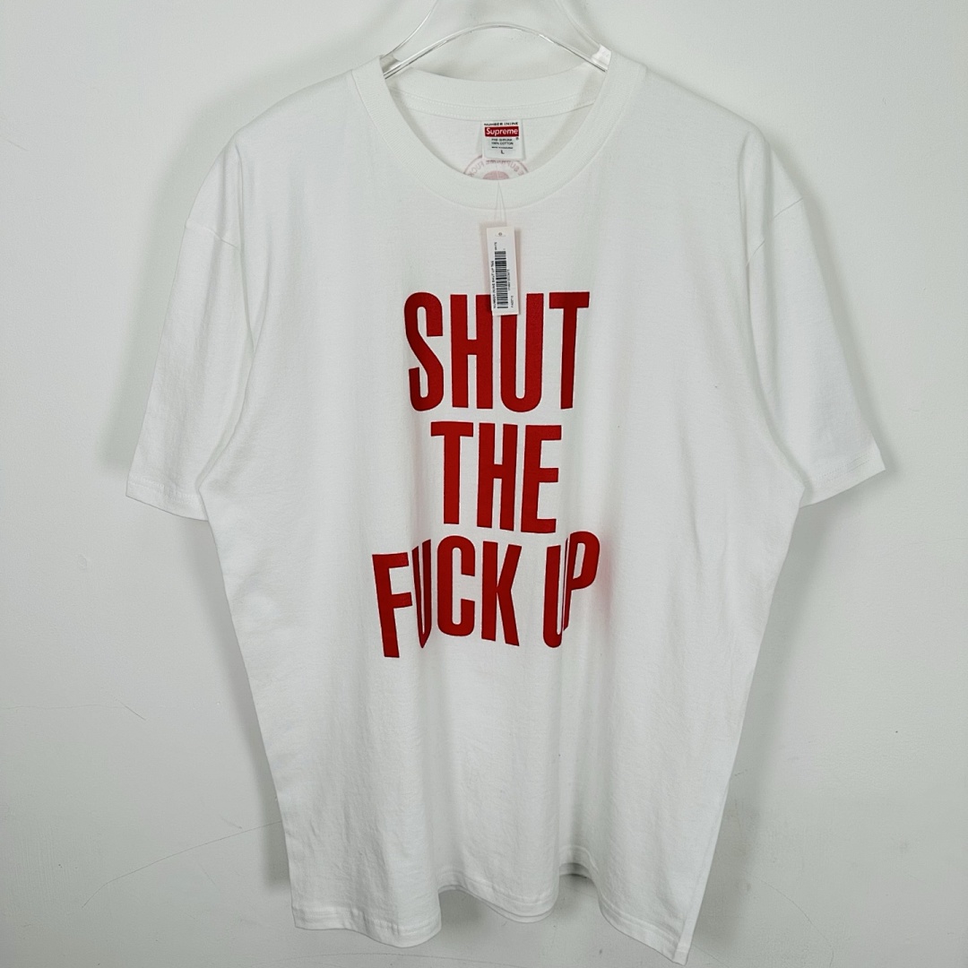 Supreme 138 NUMBER INE Collab SHUT UP TEE Short Sleeve Black White S (N) - Image 14