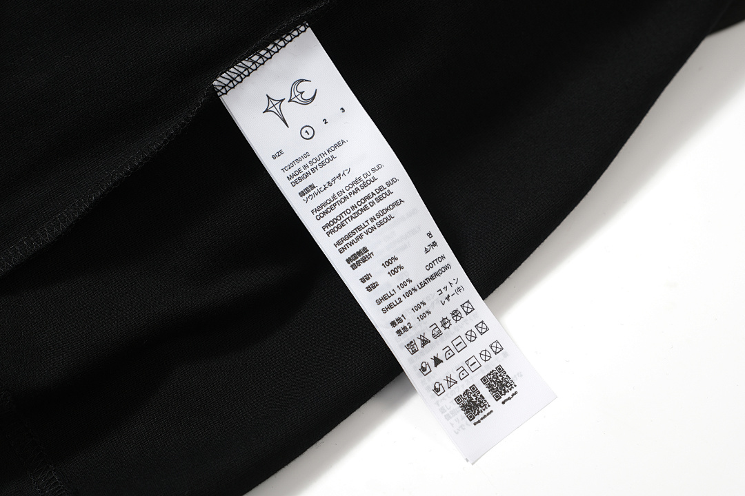 Christian Louboutin 118 THUG CLUB Rock T Leather Floral LOGO Short Sleeve Black White 1 2 3 3415# - Image 15