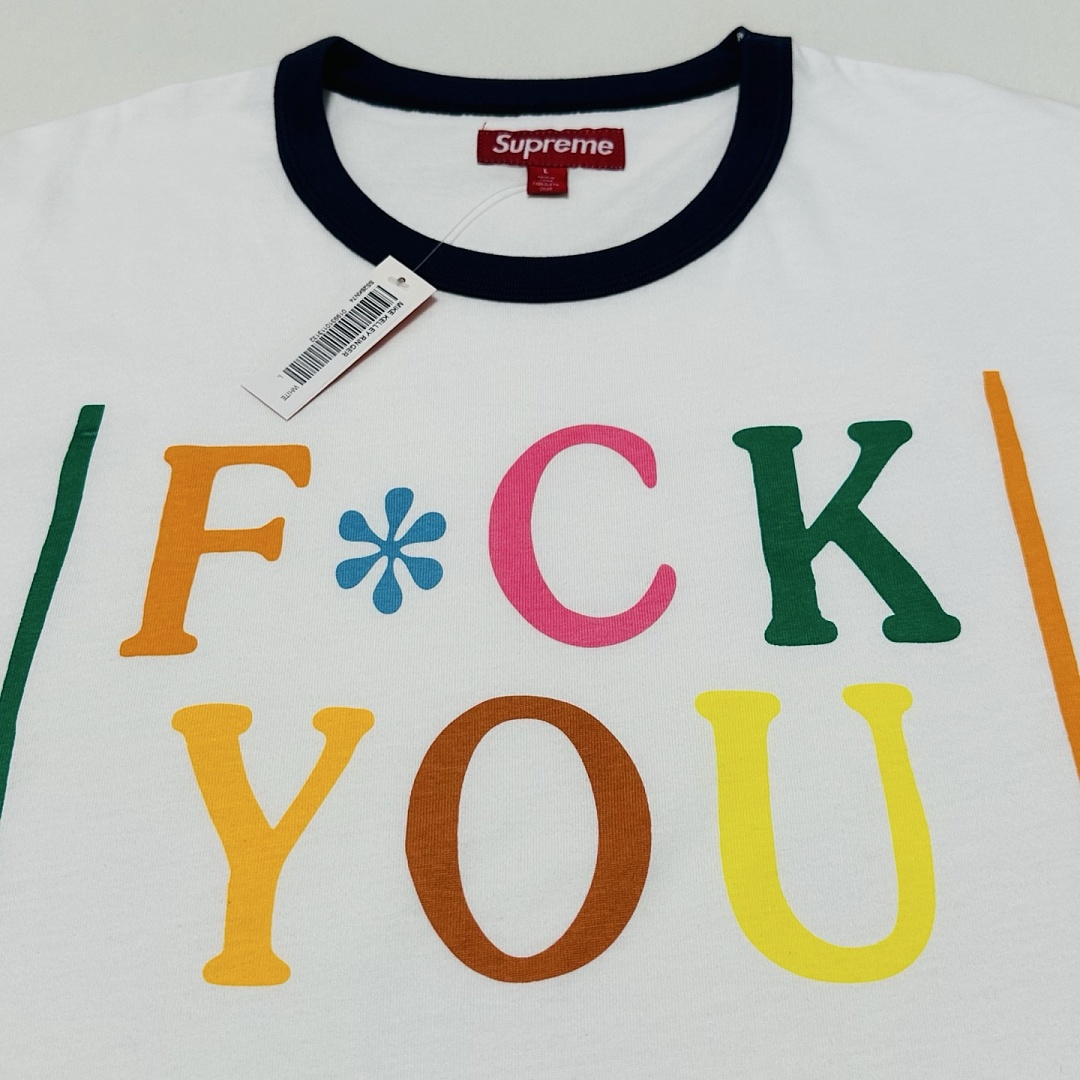 Supreme 148 F*CK T X MIKE KELLEY Collab SS26 RINGER S/S TOP Short Sleeve TEE White S - Image 6