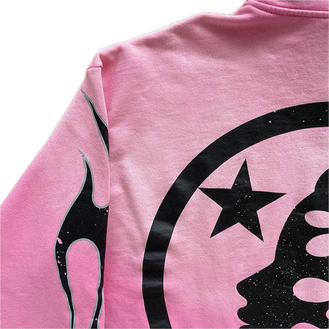 Hellstar 268 Hellstar Studios Vintage Washed Hoodie Big Logo Water Mens Womens Pink S-M-L-XL - Image 9