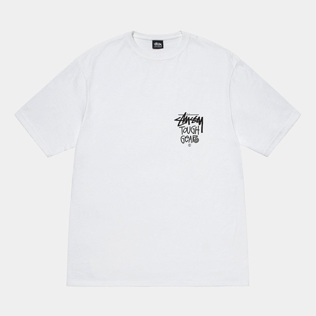 Stussy 108 STUSSY SS24 TOUGH GEAR TEE Print Short Sleeve Black White S-XL - Image 4