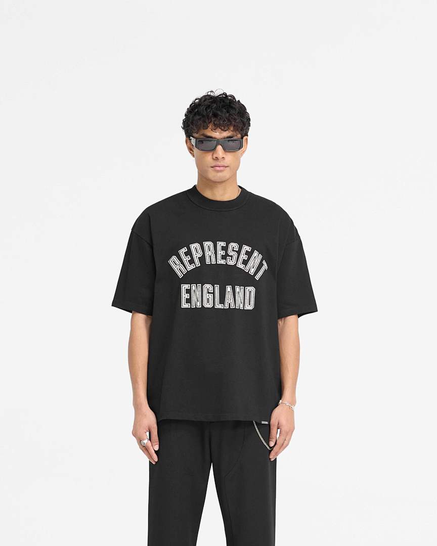 Represent 128 REPRESENT ENGLAND APPLIQUE T-SHIRT Wind Floral Short Sleeve T : Black S M L - Image 6