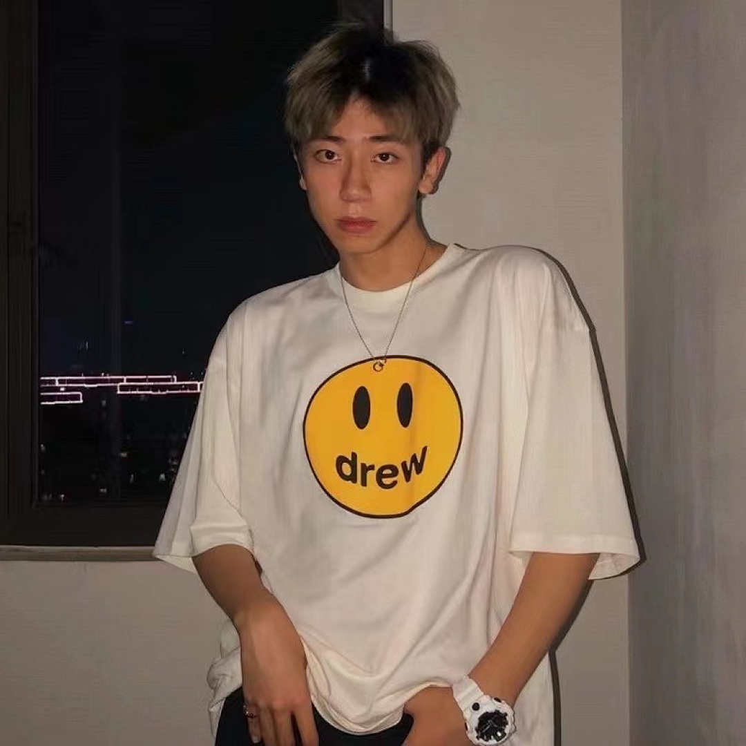 Drew House 108 DREW HOUSE 22FW Mascot Tee LOGO Print Short Sleeve T Cream White Black Red Color Blue Pink Purple S M L - Image 43