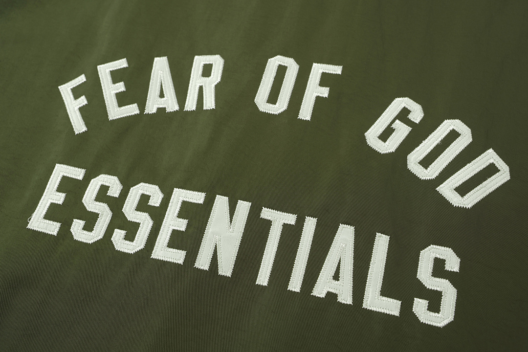 Essentials 298 ESS 24FW Stand Collar Canvas Wind Black Green S-XL 6253# - Image 26