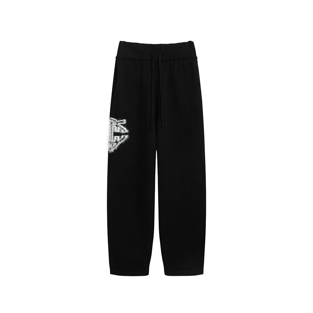 Christian Louboutin 218 THECOUTURECLUB Small Logo Floral Fleece Stitching Long Light Grey Black S-XL T8902# - Image 3