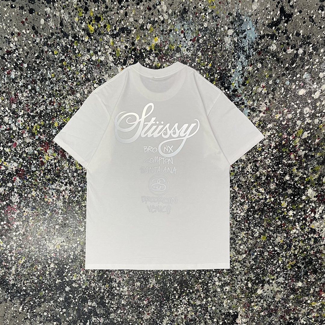 Stussy 108 Stu Light Print Short Sleeve T : Black White Grey Green S Ｍ L XL XXL - Image 8
