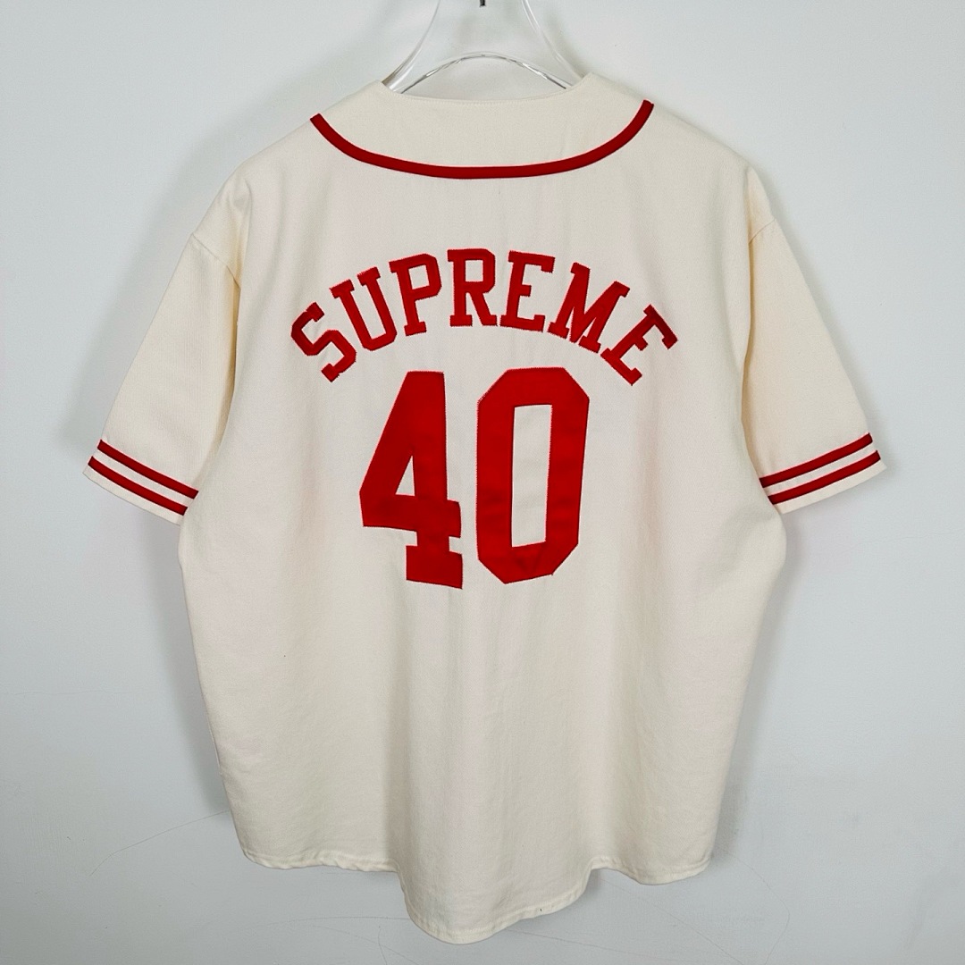 Off-White 268 SS25 40 Acres Twill Baseball Jersey LOGO Short Sleeve Black Off White S-XL - Image 24