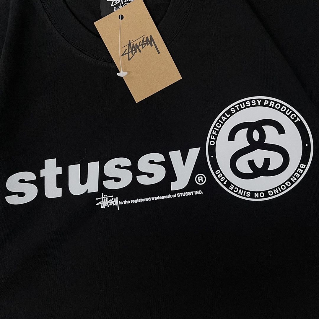 Stussy 108 Stu Short Sleeve T : Black White Apricot S Ｍ L XL XXL - Image 4