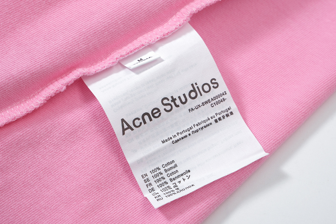 Acne Studios 128 AC LOGO Print Long Sleeve T Pink Black White Olive Green Dark Blue Red Spring Purple S-XL 3286# - Image 113