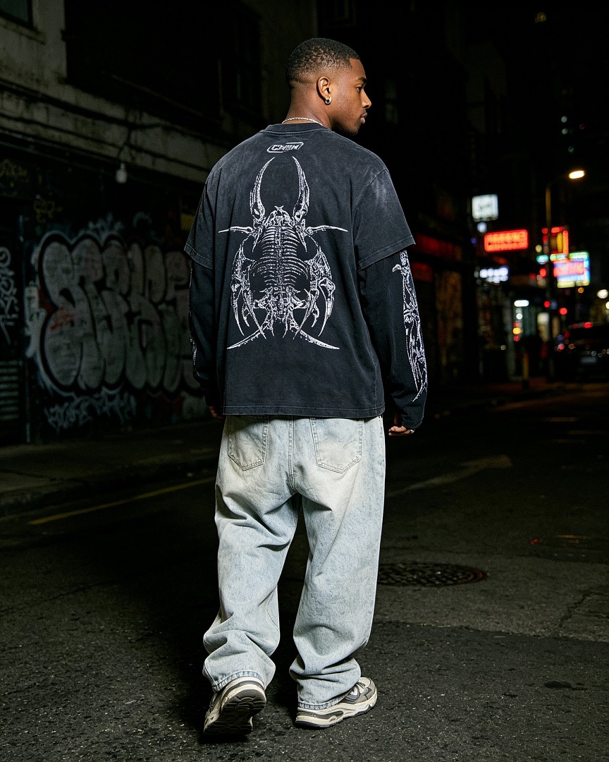 Chanel 168 CHEW FOREVER Long Sleeve : Water Black :S M L - Image 11