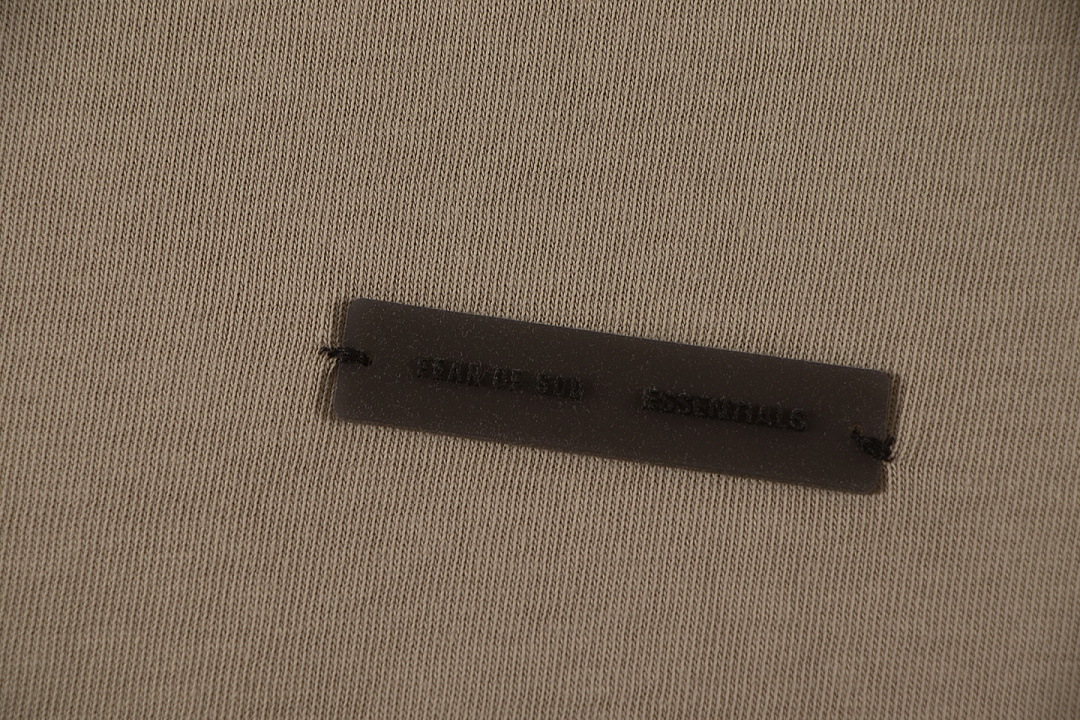 Essentials 118 SS25 Classic Hoodie Label Print Short Sleeve Silk Silver Gum : XS-XL (Grey Brown Oatmeal) - Image 75