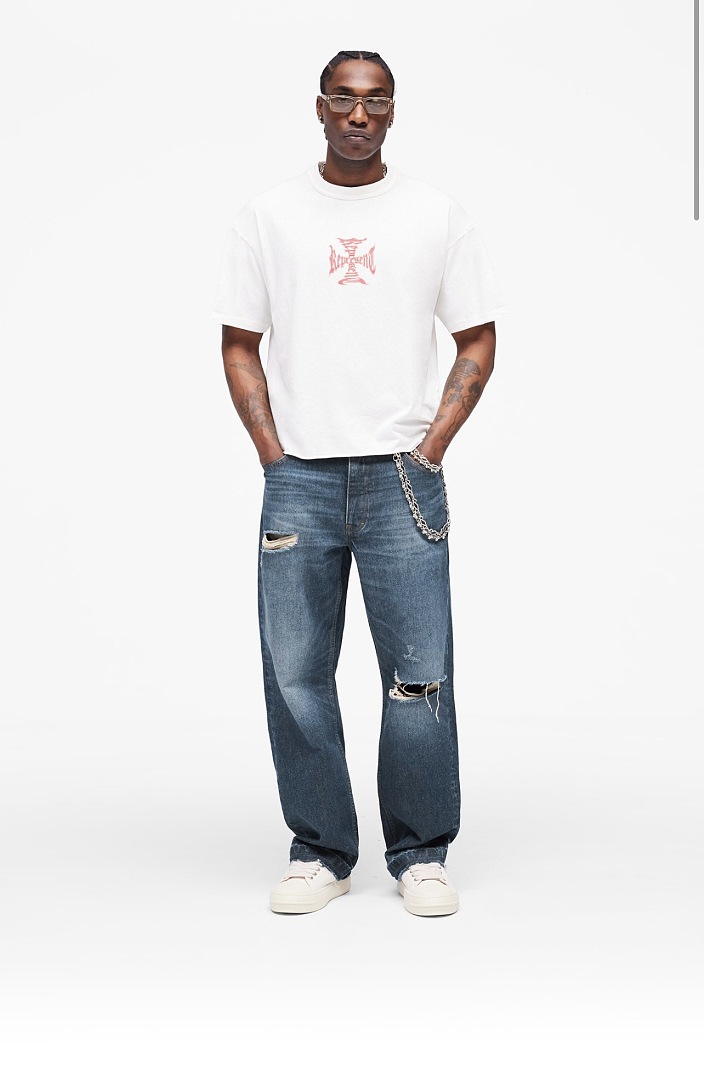 Off-White 118 REPRESENT New High Mens Womens Top Wide Short Sleeve : S M L XL Off (White) - Image 20