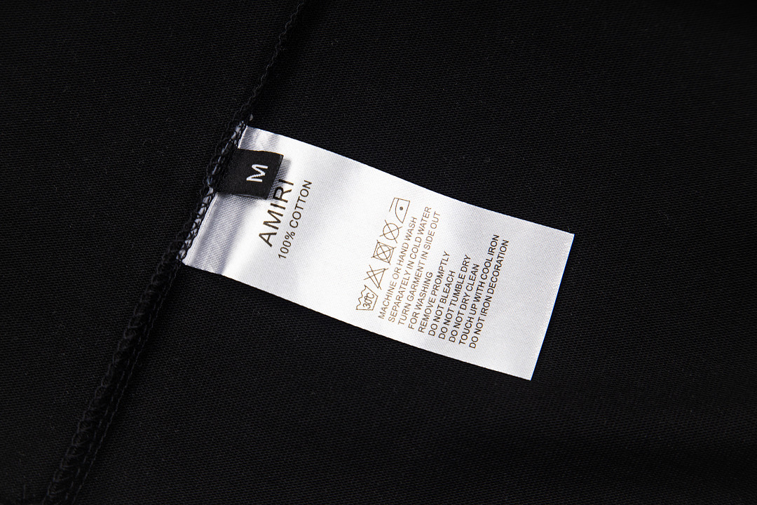 AMIRI 148 Wide Version Model Long Sleeve T Black White S M L XL 604# - Image 14