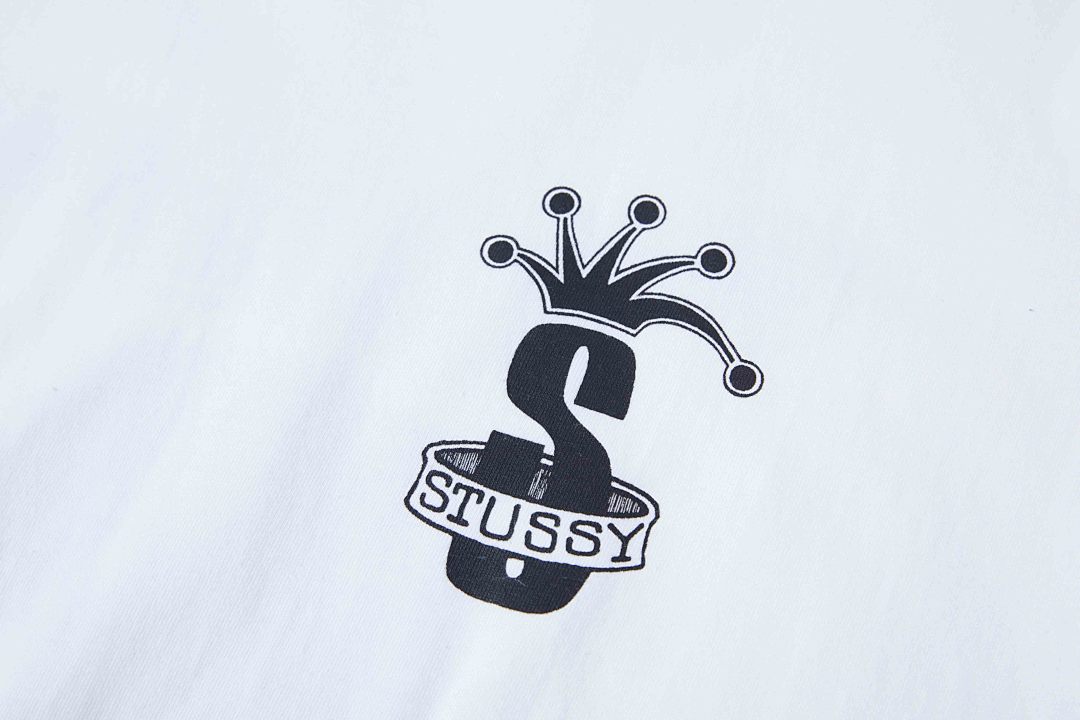 Stussy 118 Stu FW24 CROWN BAND S LOGO TEE Print Short Sleeve T Black White M L - Image 9