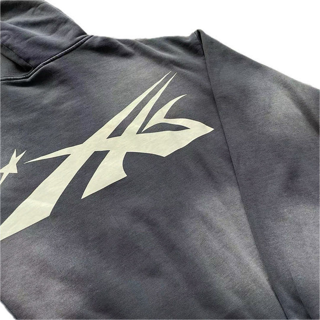 Hellstar 268 Hellstar Studios Sports Zip Up Hoodie Big Logo Water Solid Cotton Grey S-M-L-XL - Image 7