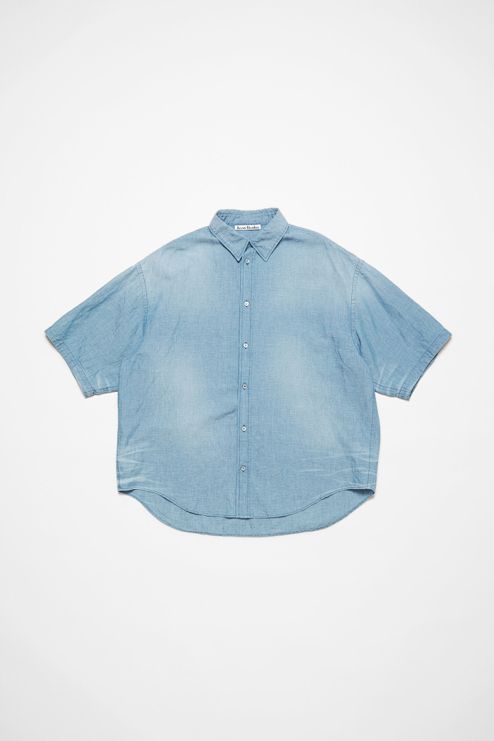 Acne Studios 218 AC LOGO Short Sleeve Water Blue S-XL 3297# - Image 17