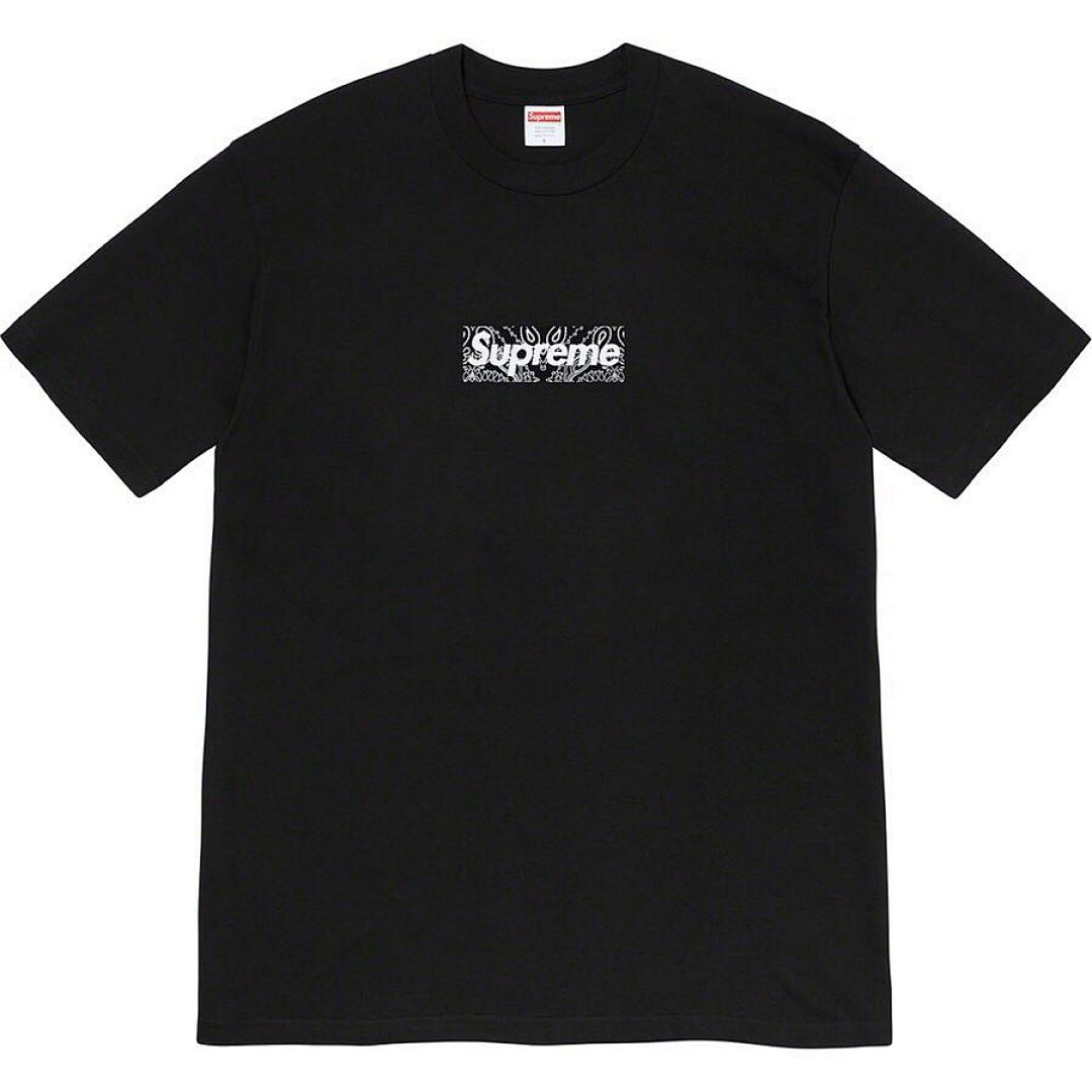 Supreme 118 Sup 19FW Bandana Box Logo Tee Fruit Floral Bogo Short Sleeve T Black White S M L XL - Image 32